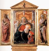Fra Filippo Lippi Madonna of Humility with Angels and Donor,St john the Baptist,St Ansanus Cambridge,Fitzwilliam Museum. oil painting artist